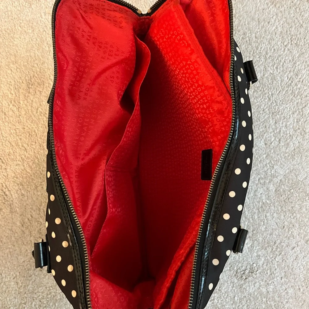 kate spade Black and White Polka Dot Laptop Bag - Picture 7 of 7